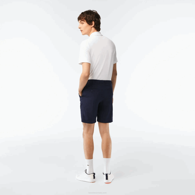 Men Lacoste V0ZN443 Navy Blue 166 SPORT Lightweight Stretch Golf Shorts - Image 3