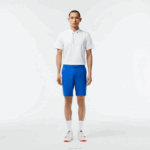 Men Lacoste V0ZN444 Blue KXB SPORT Lightweight Stretch Golf Shorts