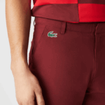 Men Lacoste V0ZN445 Bordeaux ZS1 SPORT Lightweight Stretch Golf Shorts - Image 4