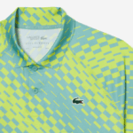 Men Lacoste V0ZN44 Yellow Light Green VRI Tennis x Novak Djokovic Player Version Polo - Image 5