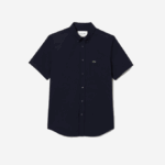 Men Lacoste V0ZN452 Navy Blue 423 Regular Fit Cotton Shirt