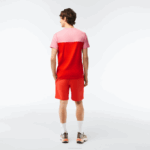 Men Lacoste V0ZN453 Orange 02K Organic Brushed Cotton Fleece Shorts - Image 3