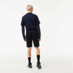 Men Lacoste V0ZN454 Navy Blue HDE Slim Fit Stretch Cotton Bermuda Shorts - Image 3