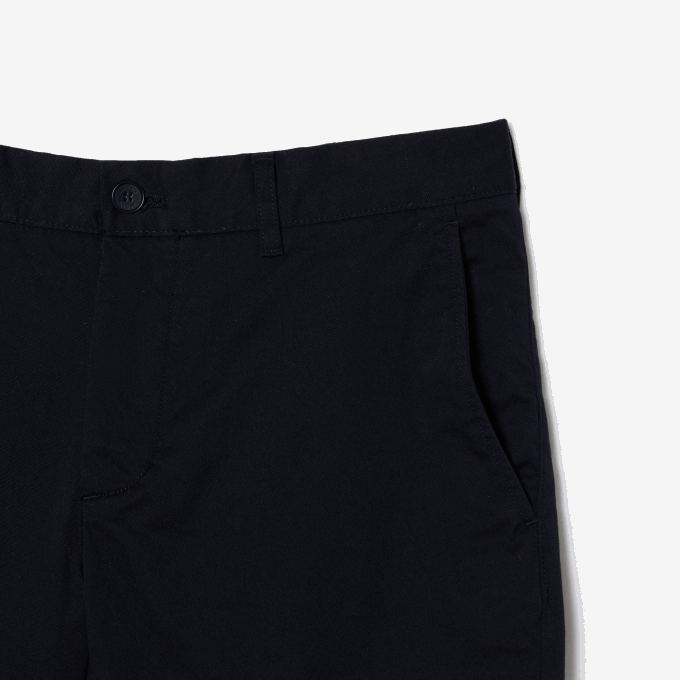 Men Lacoste V0ZN454 Navy Blue HDE Slim Fit Stretch Cotton Bermuda Shorts - Image 6