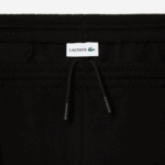 Men Lacoste V0ZN463 Black 031 Organic Cotton Brushed Fleece Shorts - Plus Size - Big - Image 6