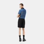 Men Lacoste V0ZN465 Black 031 Waterproof Shorts - Image 3