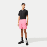 Men Lacoste V0ZN466 Pink 2R3 Waterproof Shorts