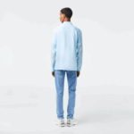 Men Lacoste V0ZN468 Light Blue T01 Linen Shirt - Image 3