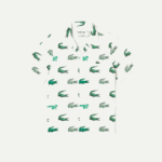 Men Lacoste V0ZN473 White 70V Golf Printed Short-Sleeve Shirt - Image 4