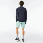 Men Lacoste V0ZN475 Mint LGF Organic Brushed Cotton Fleece Shorts - Image 3