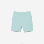 Men Lacoste V0ZN475 Mint LGF Organic Brushed Cotton Fleece Shorts - Image 4