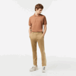 Men Lacoste V0ZN476 Beige CB8 New Classic Slim Fit Stretch Cotton Pants