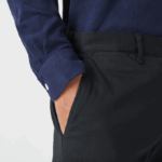 Men Lacoste V0ZN477 Black 031 New Classic Slim Fit Stretch Cotton Pants - Image 2
