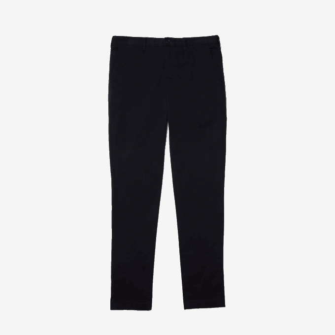 Men Lacoste V0ZN478 Navy Blue HDE New Classic Slim Fit Stretch Cotton Pants - Image 4