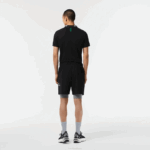 Men Lacoste V0ZN481 Black Grey Chine X0I Two-Tone SPORT Shorts with Built-in Undershorts - Image 3