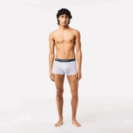 Men Lacoste V0ZN482 Purple Navy Blue Grey Chine GGJ Casual Boxer Brief 3-Pack