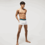 Men Lacoste V0ZN483 White 001 Casual Boxer Brief 3-Pack