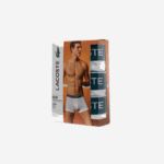 Men Lacoste V0ZN483 White 001 Casual Boxer Brief 3-Pack - Image 6