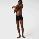 Men Lacoste V0ZN484 Black 031 Casual Boxer Brief 3-Pack - Image 2
