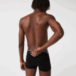 Men Lacoste V0ZN484 Black 031 Casual Boxer Brief 3-Pack - Image 3