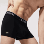 Men Lacoste V0ZN484 Black 031 Casual Boxer Brief 3-Pack - Image 6