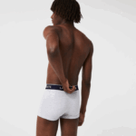 Men Lacoste V0ZN485 Grey Chine CCA Casual Boxer Brief 3-Pack - Image 3