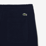 Men Lacoste V0ZN487 Navy Blue 166 Unbrushed Organic Cotton Fleece Shorts - Image 6