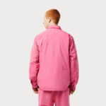 Men Lacoste V0ZN498 Pink 2R3 Water Repellent Overshirt - Image 3