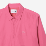 Men Lacoste V0ZN498 Pink 2R3 Water Repellent Overshirt - Image 5