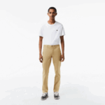 Men Lacoste V0ZN499 Beige CB8 Slim Fit Stretch Cotton Chinos