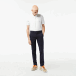 Men Lacoste V0ZN500 Navy Blue 166 Slim Fit Stretch Cotton Chinos