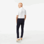 Men Lacoste V0ZN500 Navy Blue 166 Slim Fit Stretch Cotton Chinos - Image 3