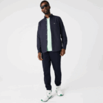 Men Lacoste V0ZN507 Navy Blue 423 Buttoned Collar Oxford Cotton Shirt - Image 2