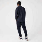 Men Lacoste V0ZN507 Navy Blue 423 Buttoned Collar Oxford Cotton Shirt - Image 3