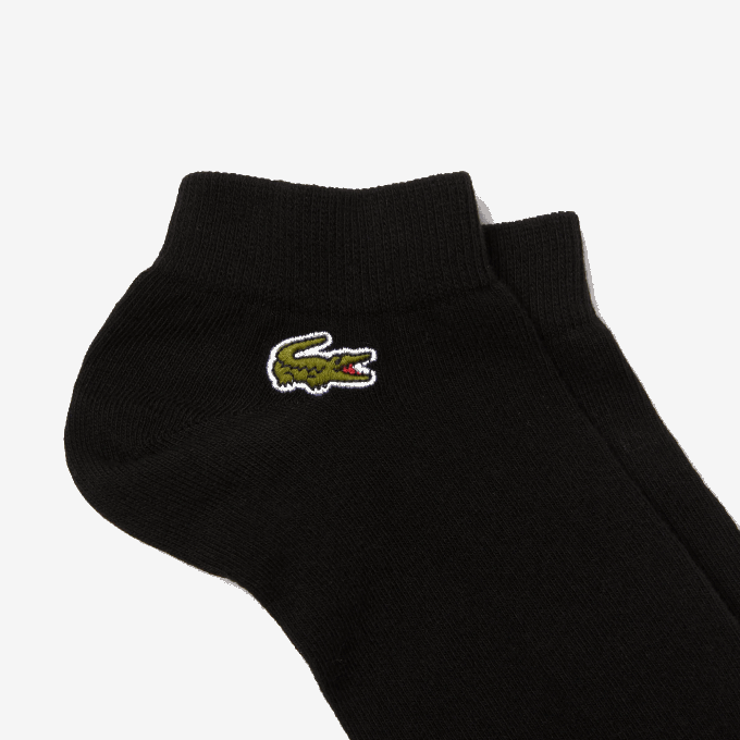 Men Lacoste V0ZN512 Black 8VM SPORT Low-Cut Socks 3-Pack - Image 2