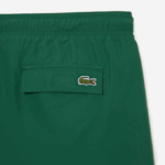 Men Lacoste V0ZN519 Green 132 Quick-Dry Swim Trunks with Travel Bag - Image 7