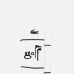 Men Lacoste V0ZN521 White Navy Blue EV0 Golf Lettering Socks - Image 2