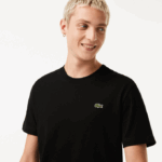 Men Lacoste V0ZN52 Black 031 SPORT Breathable T-Shirt - Image 2