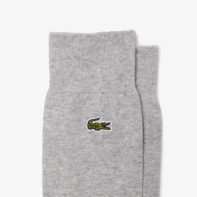Men Lacoste V0ZN531 Navy Blue Chine Grey Black C0U High-Cut Organic Cotton Socks Five-Pack - Image 2