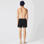 Men Lacoste V0ZN535 Black Navy Blue DY4 Light Quick-Dry Swim Shorts - Image 3