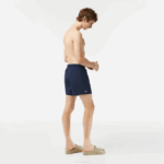 Men Lacoste V0ZN536 Navy Blue Green 802 Light Quick-Dry Swim Shorts - Image 3