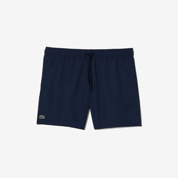 Men Lacoste V0ZN536 Navy Blue Green 802 Light Quick-Dry Swim Shorts - Image 4