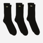 Men Lacoste V0ZN537 Black 8VM SPORT High-Cut Socks 3-Pack