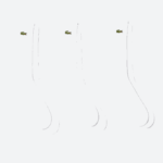 Men Lacoste V0ZN538 White Z92 SPORT High-Cut Socks 3-Pack