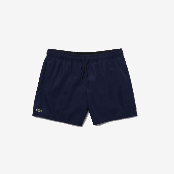 Men Lacoste V0ZN541 Navy Blue Black JB1 Light Quick-Dry Swim Shorts - Image 5
