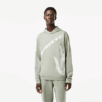 Men Lacoste V0ZN547 Khaki Green G21 Contrast Croc Hoodie