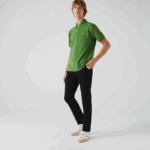 Men Lacoste V0ZN548 Black 031 Slim Fit Stretch Gabardine Pants - Image 2