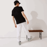 Men Lacoste V0ZN549 White 001 SPORT Lightweight Fabric Tracksuit Pants - Image 3