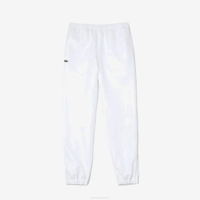Men Lacoste V0ZN549 White 001 SPORT Lightweight Fabric Tracksuit Pants - Image 5