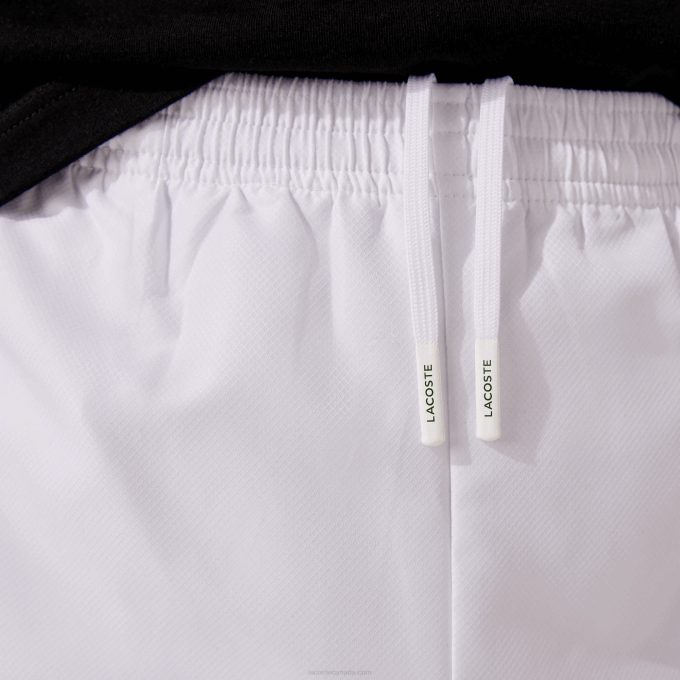 Men Lacoste V0ZN549 White 001 SPORT Lightweight Fabric Tracksuit Pants - Image 10